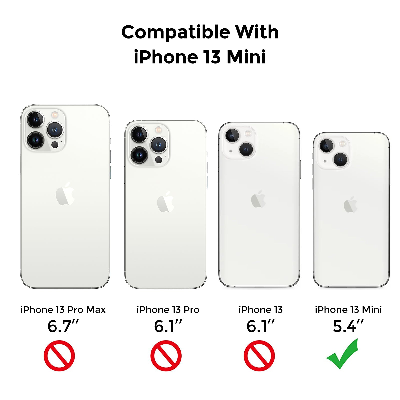 AHASTYLE PC06 telefoncover til iPhone 13 mini HD Clear PC TPU-cover kompatibel med MagSafe AHASTYLE PC06 telefoncover til iPhone 13 mini HD Clear PC TPU-cover kompatibel med MagSafe